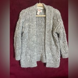 Cat and Jack sparkly gray textured button up sweater. 2T Gently used.